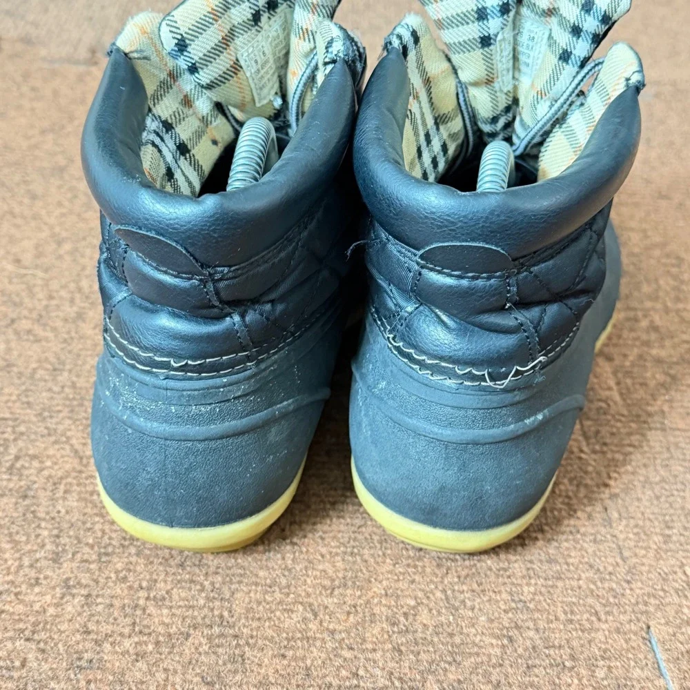 Skechers Pond‎ Duck Boots Womens 9 Black Quilted Water Resistant Rain Snow 48890